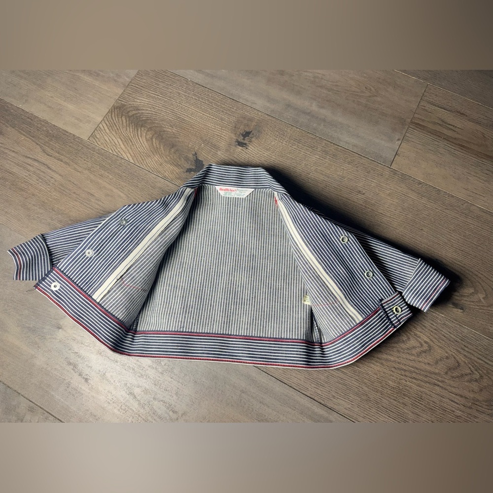 Vintage Health Tex Railroad Stripe Jacket Kids USA Red Stitch - Picture 3 of 8